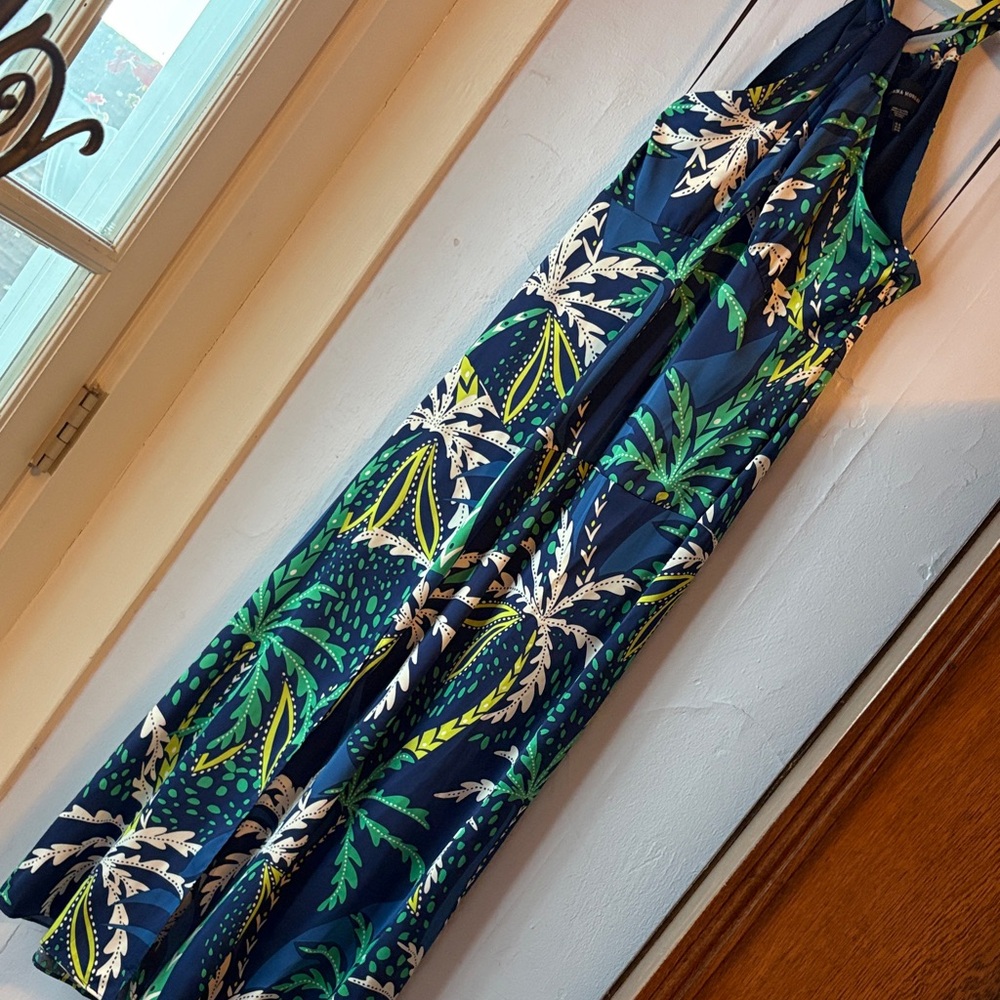 Donna Morgan Blue and Green tropical Dress
